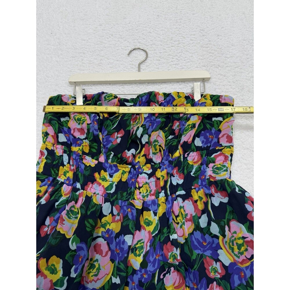 Anthropologie Maxi Dress Blue Floral Somerset Strapless Preppy Vacay Large NWT - Picture 6 of 12